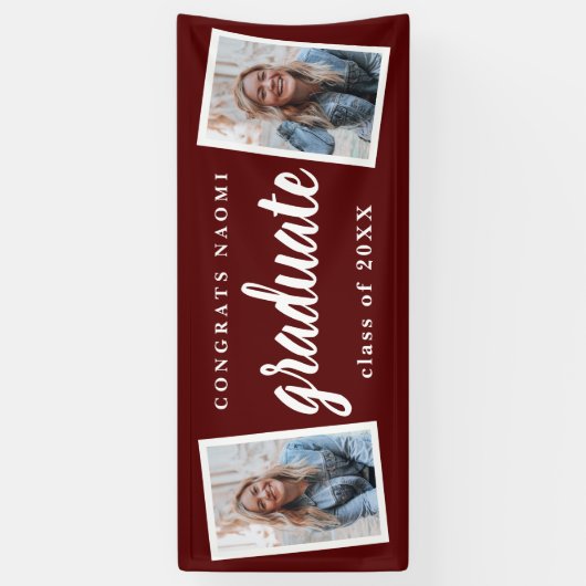 Modern script 2 Fotogradatie Partij Spandoek (Verticaal)