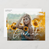 Modern script 2 Fotogradatie Partij Uitnodiging Briefkaart (Voorkant / Achterkant)