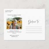 Modern script 2 Fotogradatie Partij Uitnodiging Briefkaart (Achterkant)