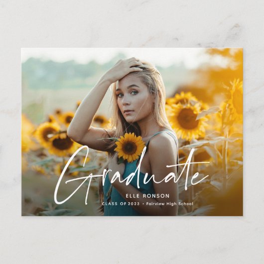 Modern script 2 Fotogradatie Partij Uitnodiging Briefkaart (Voorkant)