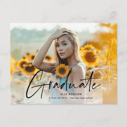 Modern script 2 Fotogradatie Partij Uitnodiging Briefkaart (Voorkant)