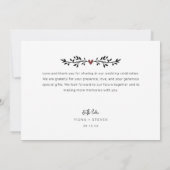 Modern Script 2 Foto's bruiloft Bedankkaart (Achterkant)