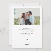 Modern script 2 foto's Vrolijk kerstfeest Feestdagenkaart (Achterkant)