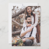 Modern Script 2 Foto's Weddenschap Kaart (Achterkant)