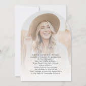 Modern Script 2 Photo Afstuderen aangekondigd Kaart (Achterkant)