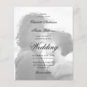 Modern Script 2 Photo Budget Huwelijksuitnodiging (Voorkant)