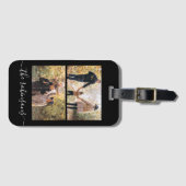 Modern script 2 Photo Collage Bagagelabel (Voorkant (horizontaal))