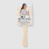 Modern Script 2 Photo Graduation Congratulations Handwaaier (Voorkant)