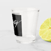 Modern Script 30e verjaardagsfeest Shot Glas (Rechts)