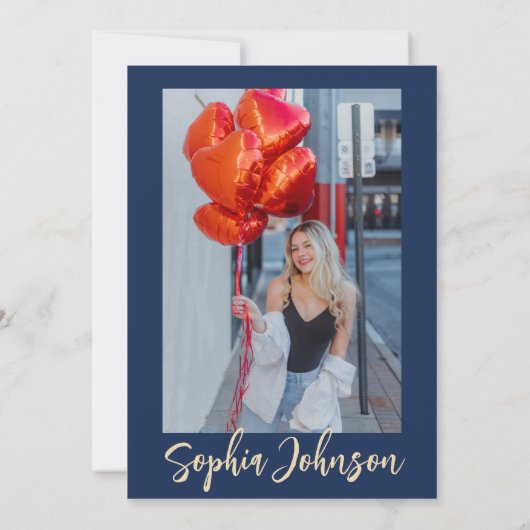 Modern Script 30th Birthday Party uitnodigingen (Achterkant)