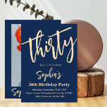 Modern Script 30th Birthday Party uitnodigingen<br><div class="desc">Modern Script 30th Birthday Party Uitnodigingen "Turning 30 is nog nooit zo chique geweest! Maak van uw mijlpaal verjaardag een onvergetelijke met onze Bold Typography Blue Modern 30th Birthday Party uitnodiging. Wees uniek, wees moedig, wees JIJ! 🌸 Den Haag Pak nu je Bold Typography Blue uitnodiging! 💌 #30thBirthday #BirthdayInvitation"Uitnodigingen voor...</div>