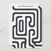 Modern Script 3 Foto's Geometrisch Afstuderen Aankondiging (Achterkant)