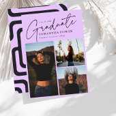 Modern Script 3 Foto's Geometrisch Afstuderen Aankondiging