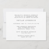 Modern Script 3 Photo Collage Graduation  Kaart (Achterkant)