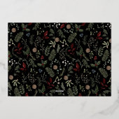 Modern Script 3 Photo Collage Merry Christmas Folie Feestdagenkaart (Achterkant)