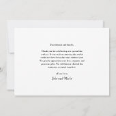 Modern script 3 Photo Wedding Bedankkaart (Achterkant)