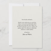 Modern script 3 Photo Wedding Bedankkaart (Achterkant)