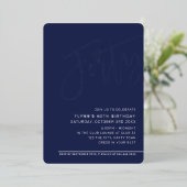 MODERN SCRIPT 40ste verjaardag marjoen blauw Folie Uitnodiging (Staand Voorkant)