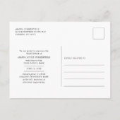 Modern Script 4 Foto's Afstuderen 2025 Afstudeerde Aankondigingskaart (Achterkant)