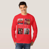 Modern script 4 Kerstkerst fotocollage T-shirt (Voorkant volledig)