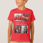 Modern script 4 Kerstkerst fotocollage T-shirt (Voorkant)