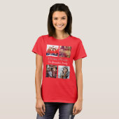Modern script 4 Kerstkerst fotocollage T-shirt (Voorkant volledig)