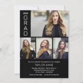 Modern Script 4 Photo Afstuderen Kaart (Voorkant)