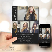 Modern Script 4 Photo Afstuderen Kaart