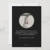 Modern Script 4-Photo Collage Arch Wedding Bedankkaart (Achterkant)