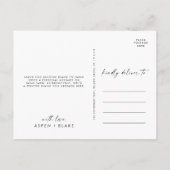 Modern script 4 Photo Collage Wedding Hartelijk da Briefkaart (Achterkant)
