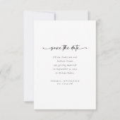 Modern script | 4 Weddenschap op foto's Save The Date (Achterkant)