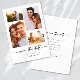 Modern script | 4 Weddenschap op foto's Save The Date