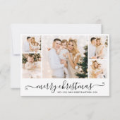 Modern Script 5 Fotocollage Kerst Kaart (Voorkant)