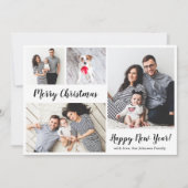 Modern Script 5 Fotocollage Kerst Kaarten (Voorkant)