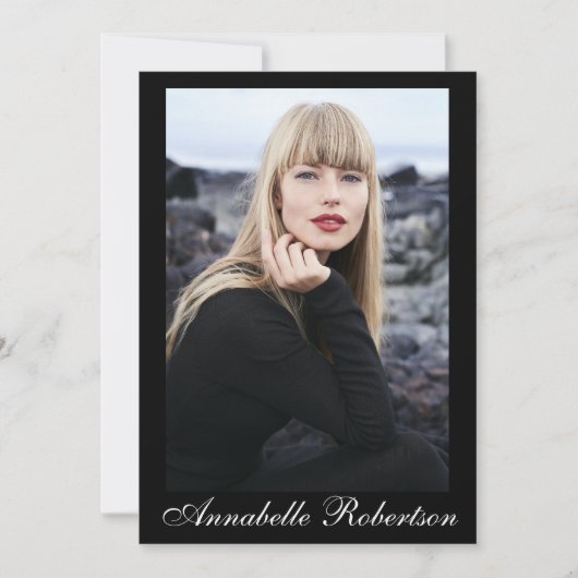 Modern Script 5 Fotomodel Actor Comp Kaart (Voorkant)