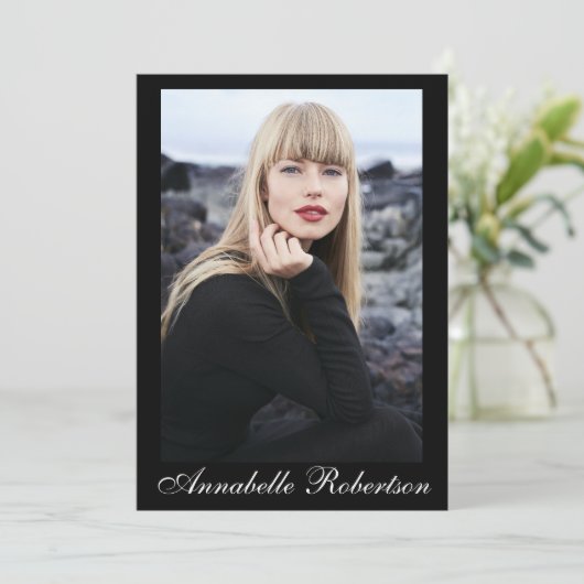 Modern Script 5 Fotomodel Actor Comp Kaart (Staand voorkant)