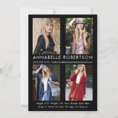 Modern Script 5 Fotomodel Actor Comp Kaart (Achterkant)