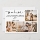 Modern script 5 foto's wit bedankt je bruiloft (Achterkant)