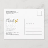 Modern Script 60ste verjaardagsfeest Uitnodiging Briefkaart (Achterkant)