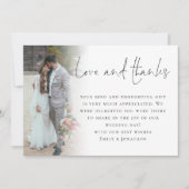 Modern Script 6 Foto's Wedding Love Bedankt (Voorkant)