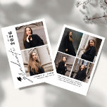 Modern Script 6 Photos Graduation Announcement Kaart<br><div class="desc">Celebrate your graduate’s milestone with this Modern Script 6 Photos Graduation Announcement, designed to beautifully showcase seven favorite photos in a clean, modern layout. Featuring elegant flowing script paired with minimalist typography, this personalized announcement highlights special memories while sharing the exciting news with family and friends. Perfect for high school...</div>