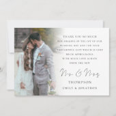 Modern script 6 Photos Wedding Bedankkaart (Voorkant)
