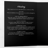 Modern Script 8-foto begrafenis / gedenkteken Drieluik Programma (Binnenzijde eerst)