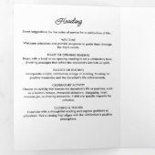 Modern Script 8-foto begrafenis / gedenkteken Drieluik Programma (Binnenzijde eerst)