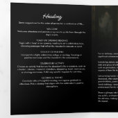 Modern Script 8-Foto Rouw-/Herdenkingsdienst Drieluik Programma (Binnenzijde eerst)