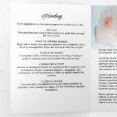 Modern Script 8-Foto Rouw-/Herdenkingsdienst Drieluik Programma (Binnenzijde eerst)