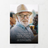 Modern Script 8-Foto Rouw-/Herdenkingsdienst Drieluik Programma (Cover)