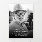 Modern Script 8-Foto Rouwservice/Gedenkdienst Drieluik Programma (Cover)