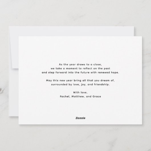 Modern Script 8 Fotocollage Vrolijk Kerstfeest Feestdagenkaart (Achterkant)