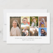 Modern script 8 Photo Collage Simple Afstuderen Kaart (Achterkant)